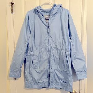 MOVING SALE - Long Columbia Womens Raincoat with hood. Great condition